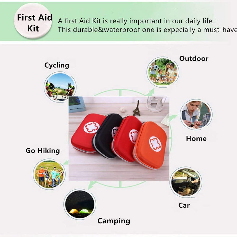 Qchomee Portable First Aid Bags Pouch Empty Mini Medical Kit Bag Case Compact Survival Emergency Bags Empty Medicine Storage Bag for Travel Camping Outdoor Sports Work Holidays Car Home (Empty Bag) Red 21*14*5cm - BeesActive Australia