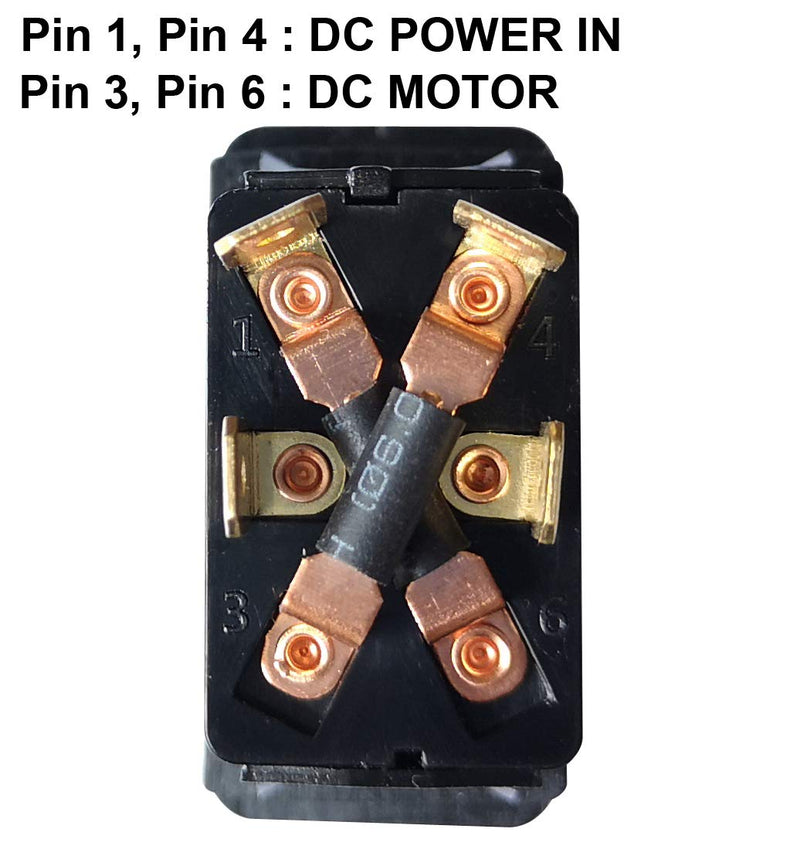 [AUSTRALIA] - BANDC Momentary Motor Polarity Reverse reversing Rocker Switch Control DPDT DC 12V or 24V 1 PCS 