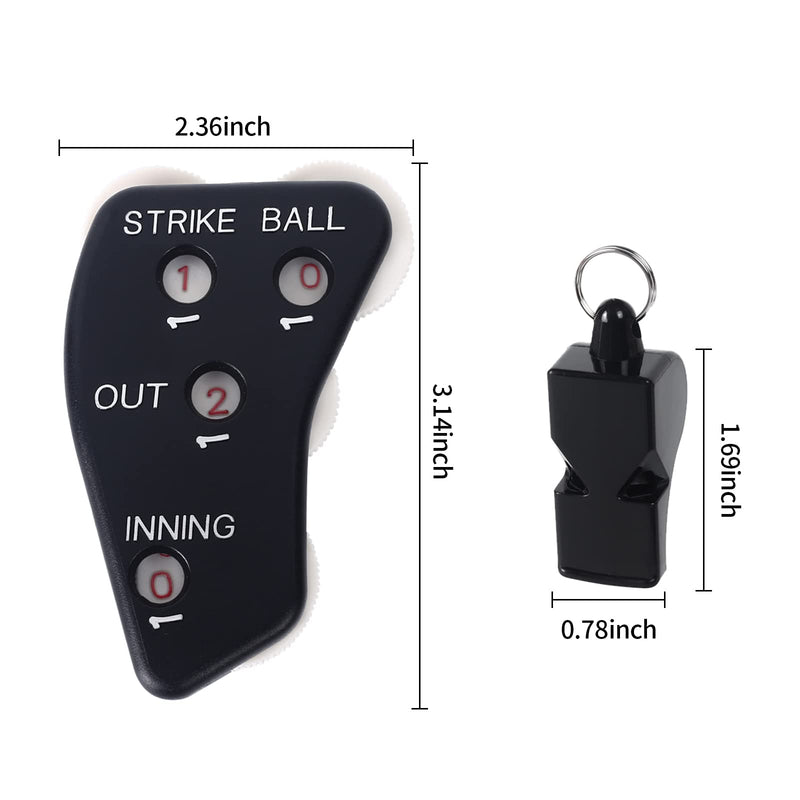 Vefungyan Umpire Indicator Baseball 4 Wheel: Umpire Counter Clicker and Whistle Outs Innings Balls and Strike Clicker for Softball - BeesActive Australia