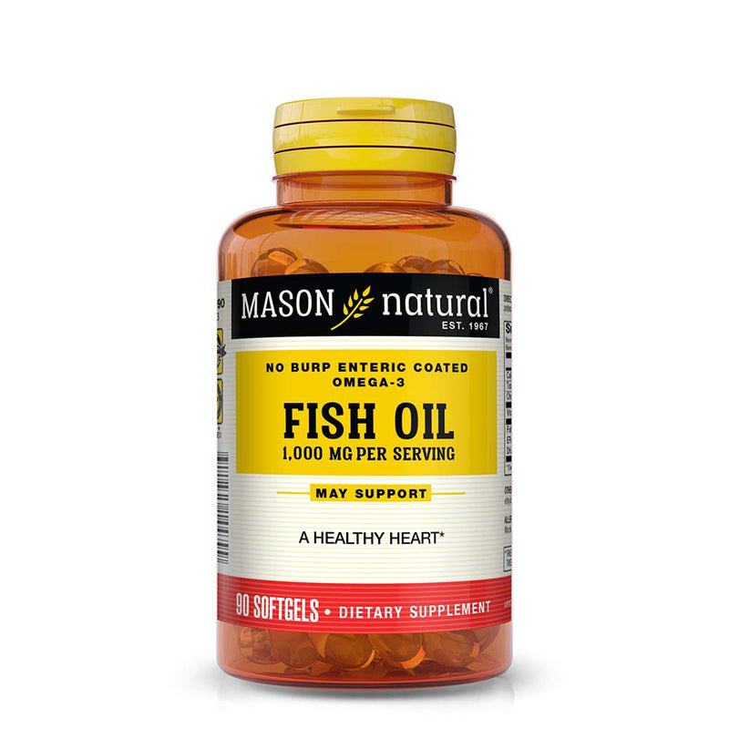 Mason Natural, Omega-3 Fish Oil, 1000 Mg, 90 Softgels, Dietary Supplement with Omega Fatty Acids from Fish Oil, Supports Heart and Joint Health - BeesActive Australia