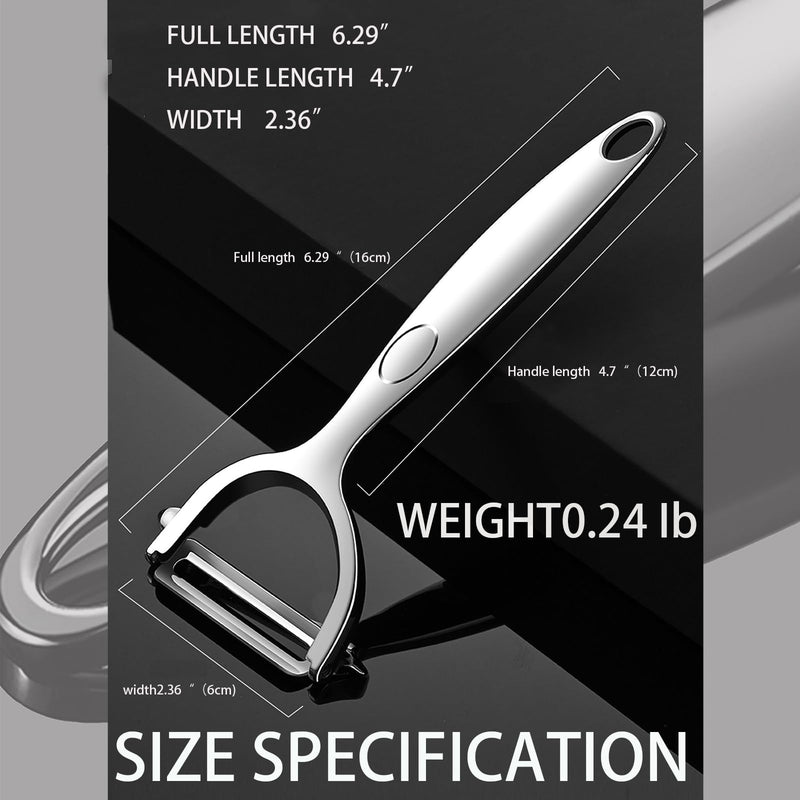 Vegetable Peeler Potato Peeler, Heavy 0.24Ib Stainless Steel Non-Slip Handle and Sharp Blades, Straight Blade Perfect Peel-Better for soft peels Heavy Duty Flat Blade 6.29 "x 2.36 "x0.9" - BeesActive Australia