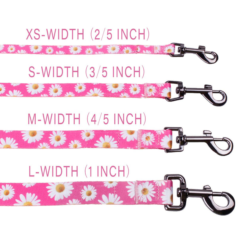QQPETS Dog Harness Leash Set Adjustable Heavy Duty No Pull Halter Harnesses for Small Medium Large Breed Dogs Back Clip Anti-Twist Perfect for Walking XS(12"-18" Chest Girth) Daisy - BeesActive Australia