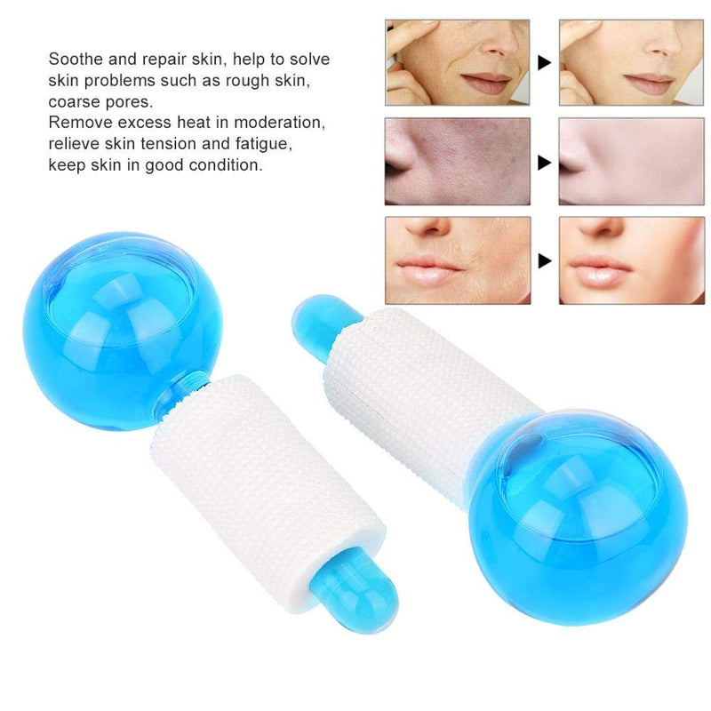 Massage Ice Cool Roller Ball, 2pcs Face Tightening Energy Ice Hockey Cold Compress Skin Massage Ice Ball Skin Care Tool for Puffiness, Redness and Pain - BeesActive Australia