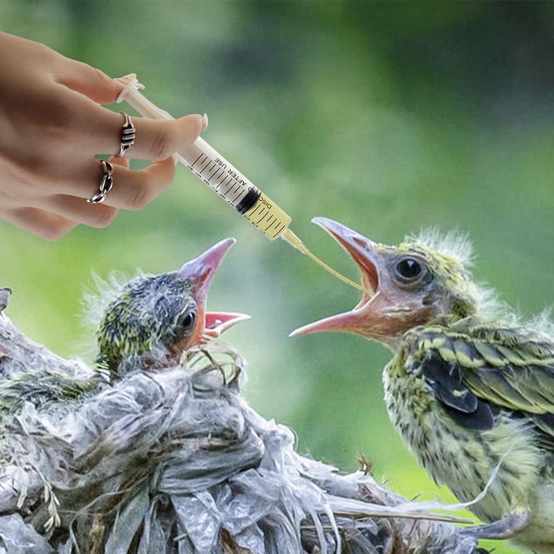 YOLUFER Bird Feeding Syringe with Soft Feeding Tubes Dental Irrigation Syringe Pet Feeding Syringe - BeesActive Australia