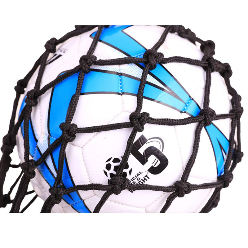 VORCOOL Sports Mesh Equipment Bag Volleyball Basketball Football Soccer Storage Net Bag Ball Carry Mesh for Single Ball (Black) - BeesActive Australia