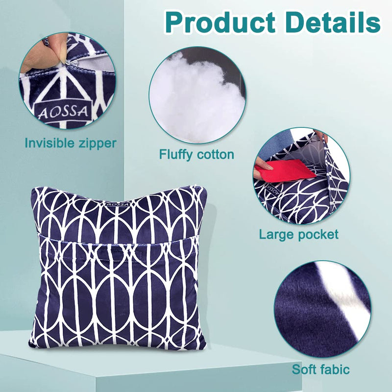 Hysterectomy Pillow After Surgery C-section Recovery Tummy Pillows for Stomach Body Pillow After Abdominal Surgery with Pocket for Hot Cold Pack Hernia Mastectomy Cervical Cancer Gift for Women (Blue) - BeesActive Australia