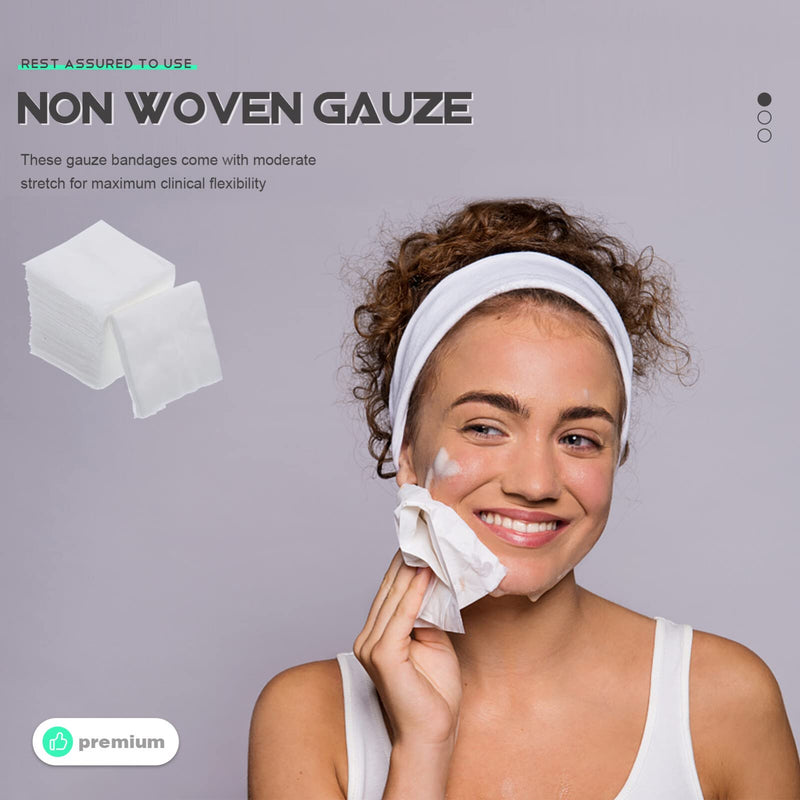 200pcs Facial Gauze Pads Non-Woven Cotton Squares Gauze Beauty Salon DIY Facial Masques Esthetician Cotton Pad for Skin Care - BeesActive Australia