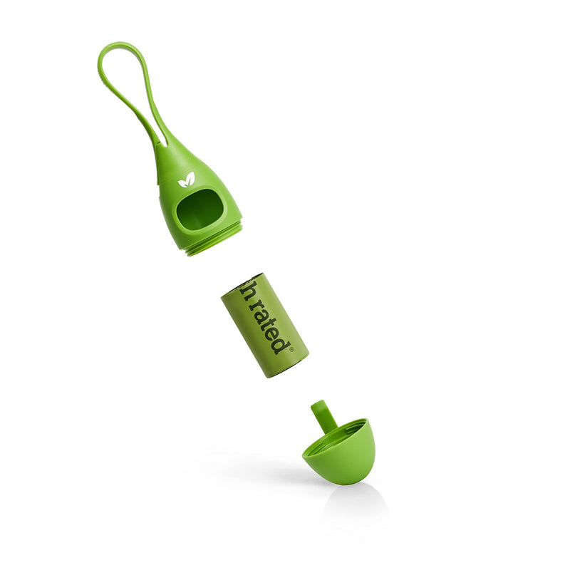 Earth Rated Dog Poop Bag Dispenser - Patented New Waste Bag Holder For Leash - Durable Waterproof Strap & Strong Locking Mechanism Keep Doggie Bags Secure | Includes 15 Bags NEW - 1 Dispenser, 15 Bags Unscented - BeesActive Australia