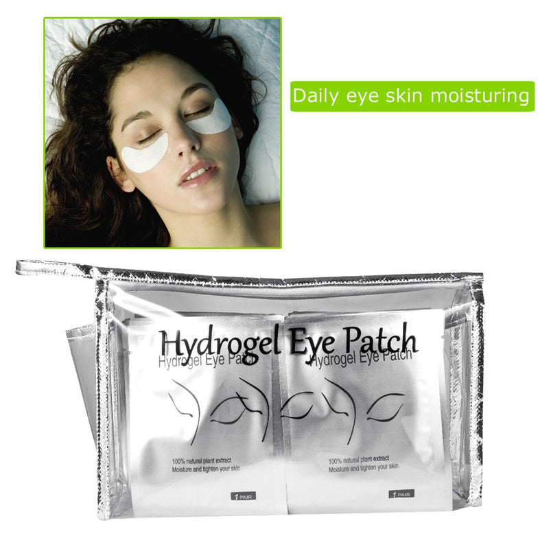 110 Pairs Eyelash Extension Gel Patches Kit, Lash Extension Lint Free Under Hydrogel Eye Mask Pads Beauty Tool with Transparent Cosmetic Bag - BeesActive Australia