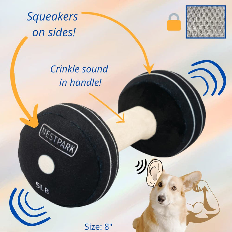 Fitness Funny Dog Toys - Doggyade and Doggy Dumbell Workout Parody Cute Dog Toys - 2 Pack Workout Pack - BeesActive Australia