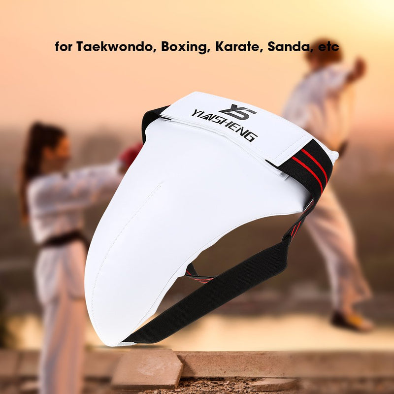 [AUSTRALIA] - Dioche Mens Groin Guard, Men Boxing Groin Guard Shock-Absorbing Taekwondo Karate Jockstrap Sanda Crotch Protector White S/M/L/XL Medium 