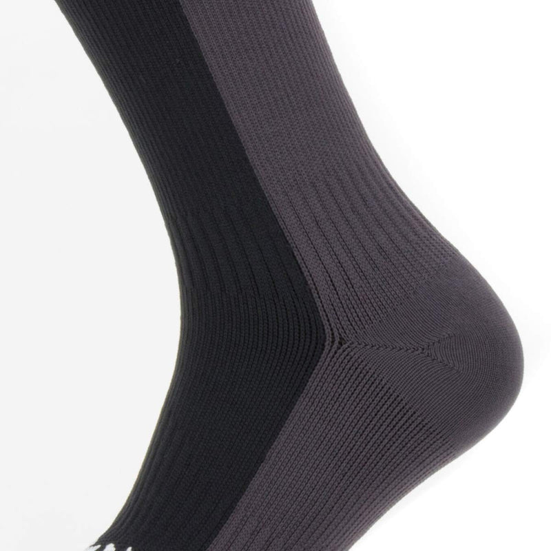 SEALSKINZ Unisex Waterproof Cold Weather Knee Length Sock Large Black/Grey - BeesActive Australia