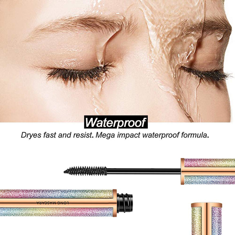 SIAMHOO 4D Mascara 2PC Waterproof Mascara Voluminous Makeup Lash Mascara Natural Long Lasting Mascara Dramatic Extension,Longer,Thicker,Smudge-Proof - BeesActive Australia