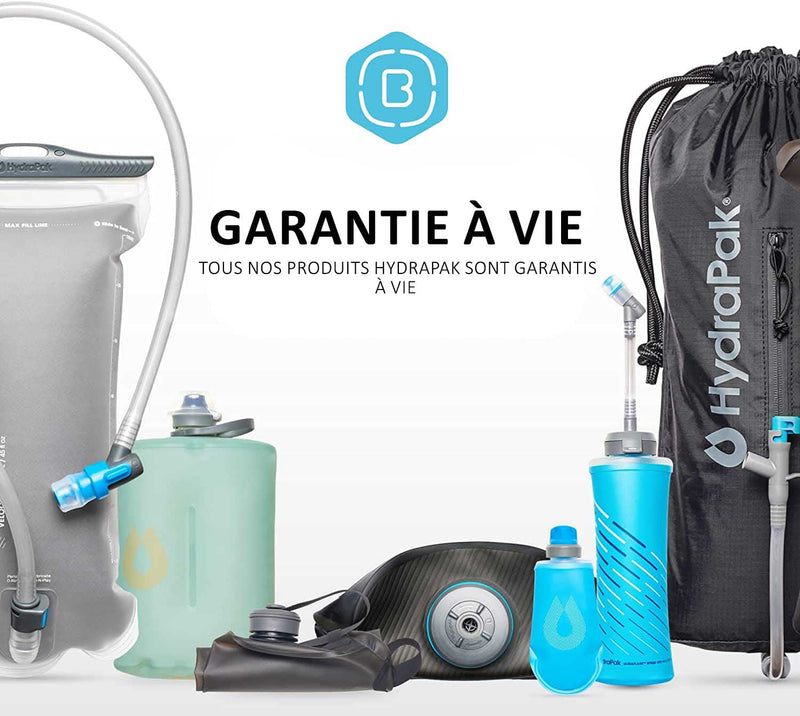 Hydrapak Force Ultra-Durable Water Bladder/Reservoir for Hydration Backpacks, 2-Liter (66 oz.), Insulated Tube, Safe & Reliable, Grey (A522) 2 L - BeesActive Australia