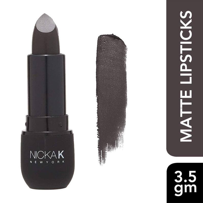 NICKA K Vivid Matte Lipstick NMS07 Black - BeesActive Australia