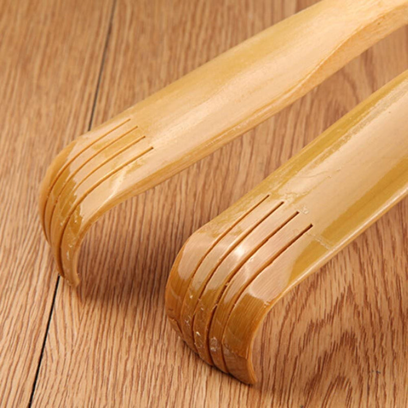 Wooden Bamboo Massager Back Scratcher with Body Stick Roller for Neck/Back/Shoulder Massage Great Gift HTUK - BeesActive Australia