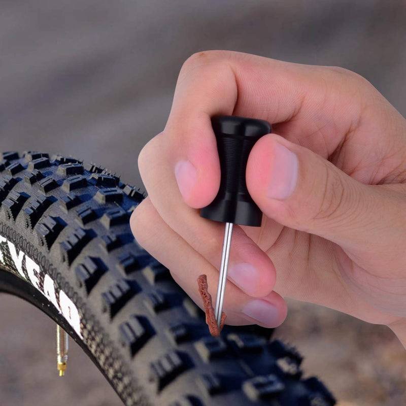 Tubeless Bike Tire Repair Kits，for Road Bicycle and Mountain Bike MTB Tires Fix a Puncture or Flat, Includes Storage Canister Plugger Tool with Plugs, 5 Bacon Strips - BeesActive Australia