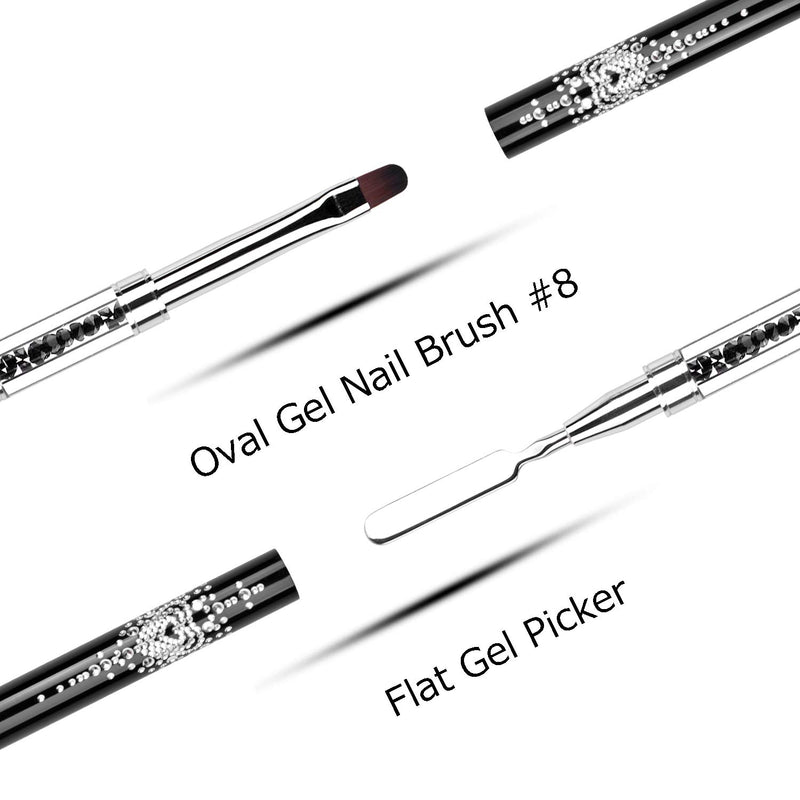 LEQ 1Pcs Dual-ended Gel Nail Brush Pen & Picker for Acrylic UV Builder Gel Nails Extension - BeesActive Australia