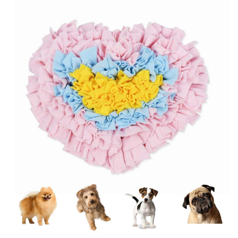 GoFika Small Dogs Slow Feeding Snuffle Foraging Mat Cloth for Puppies and Pets (14" x 11.8") Interactive Puzzle Feeder for Stimulation and Nosework (Pink) - BeesActive Australia