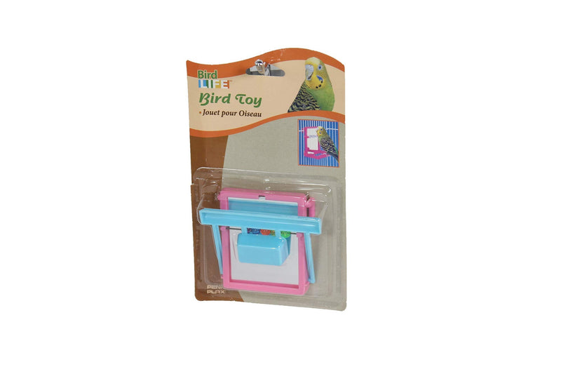PENN-PLAX Colorful and Vibrant Bird Toy - Keep Your Pets Occupied and Engaged Perch/Mirror/Beads - BeesActive Australia