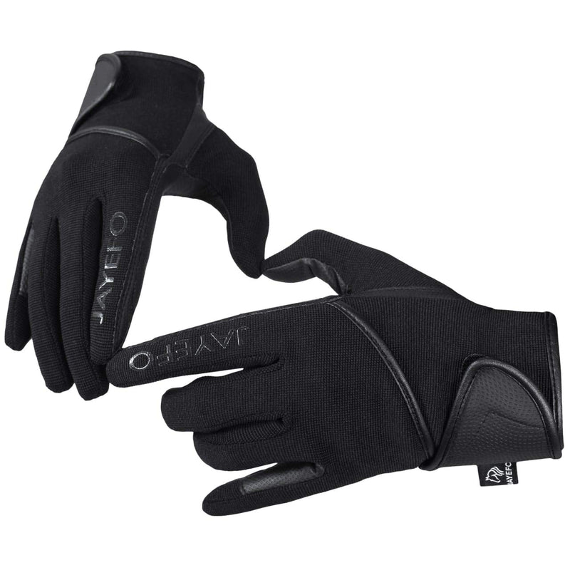 Jayefo Men & Women Horse Riding Gloves Riding Equestrian Horseback Outdoor Sports Driving Riding Bike Workout Gardening Black Medium - BeesActive Australia