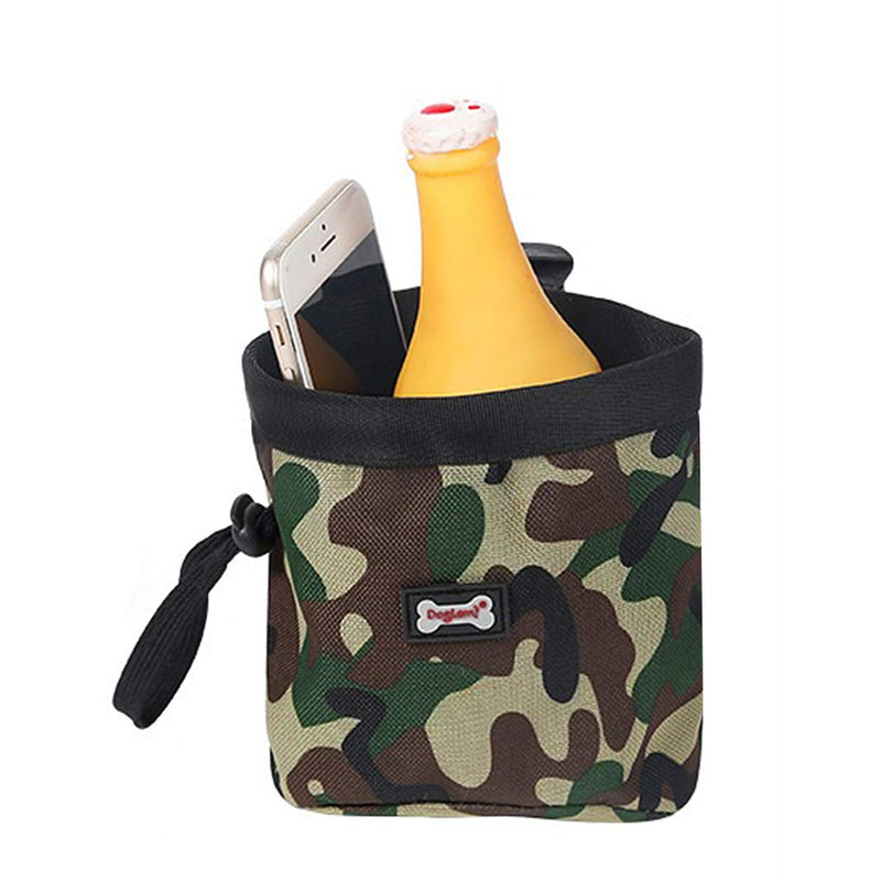 Dog Treat Pouch for Training Dog Puppy Waist Bag Built-in Poop Bag Dispenser Pet Toys Kibble Snack Storage Carrier Holder Drawstring Dog Treat Tote Reward Pocket Bait Bag with Clip Waist Belt Green - BeesActive Australia