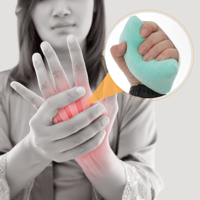 EXCEART Palm Grip Hand Contracture Cushion with Elastic Band Anti-Microbial Sweat Resistant Machine Washable Palm Protector Green - BeesActive Australia