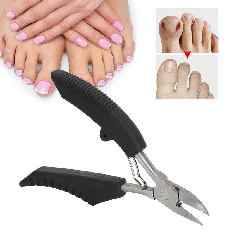 Toe Nail Pliers, Toe Nail Clipper, Hangnail Remover Pedicure Tool for Fingernails Toenails(black) - BeesActive Australia