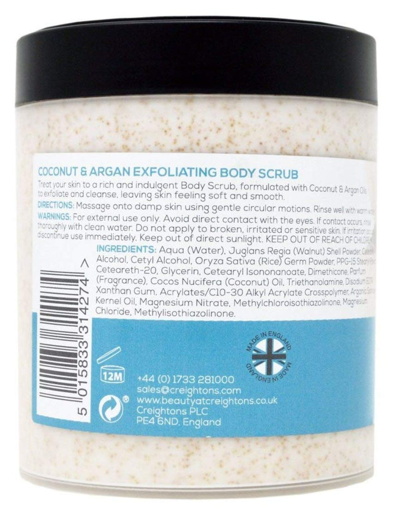 WELL by NATURE. Coconut & Argan exfoliating Body Scrub. 16.06 fl oz - BeesActive Australia