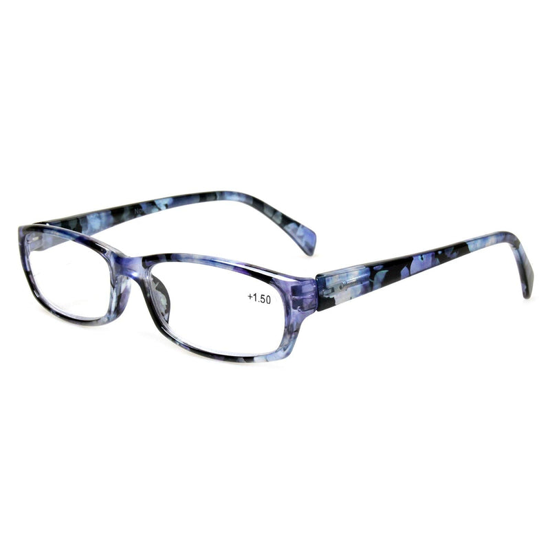 Kerecsen 5-Pack Reading Glasses Women Spring Hinge Pattern Design Glasses for Reading 5 Mix Color 2.5 x - BeesActive Australia