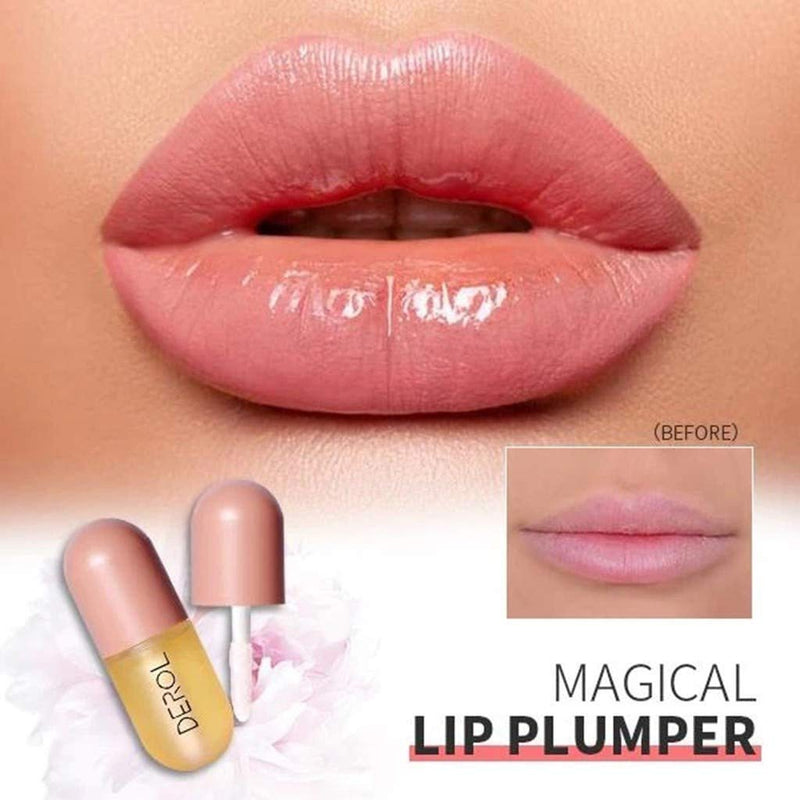 Natural Lip Plumper, Plant Extracts Plumping Lip Serum,Lip Enhancer, Lip Plumping Balm, Moisturizing Clear Lip Gloss for Fuller Lips & Hydrated Beauty Lips 5.5ml - BeesActive Australia