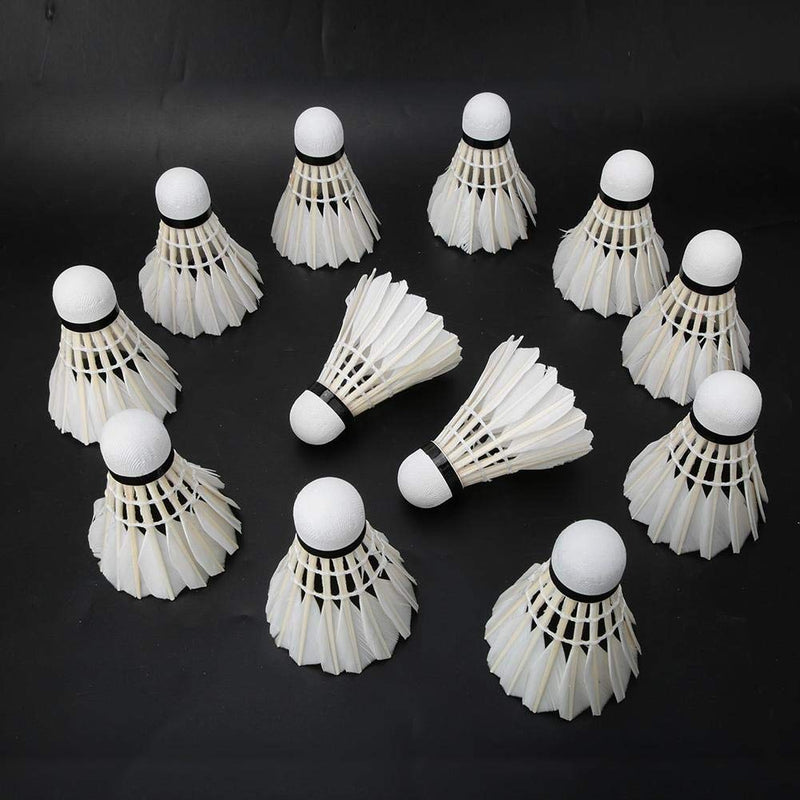 Tbest 12PCS Badminton Balls, Duck Feather Badminton Shuttlecocks Outdoor Indoor Sports Practice Training Balls - BeesActive Australia