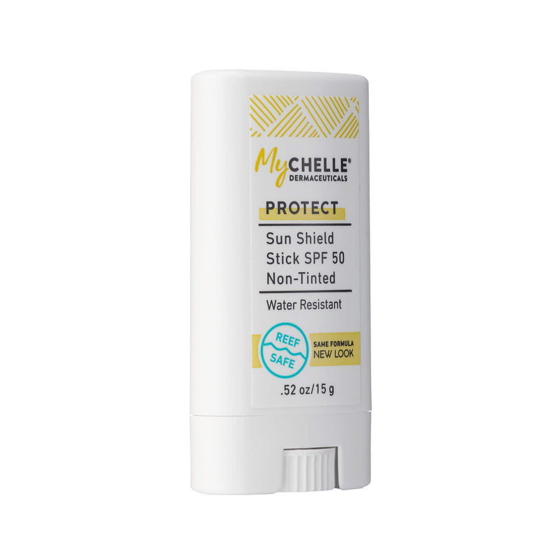 MyChelle Dermaceuticals Sun Shield Stick SPF 50- Zinc Oxide Broad-Spectrum Sunscreen For All Skin Types, Travel-Friendly & Water Resistant, Non-GMO, 0.5 fl oz SPF 50, Natural - BeesActive Australia