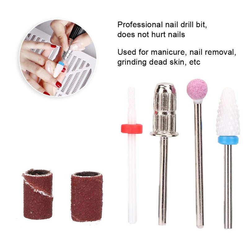 Zetiling Electric Nail Drill Bits Set, 4Pcs Tungsten Steel Nail File Bits, Pedicure and Manicure Replacement Drill Bit Nail Grinding Head Polishing Tools Manicure Accessory for Nail Salon(#1) #1 - BeesActive Australia