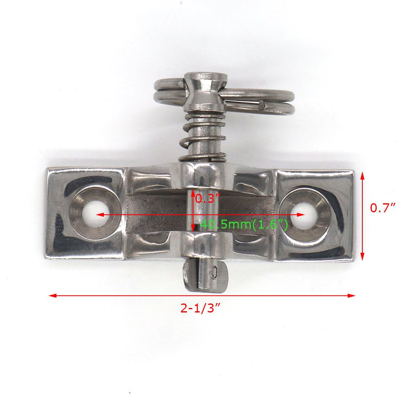 [AUSTRALIA] - VTurboWay 4 Pack Bimini Top 90°Deck Hinge with Pin and Ring, 316 Stainless Steel, Free Installation Screws 