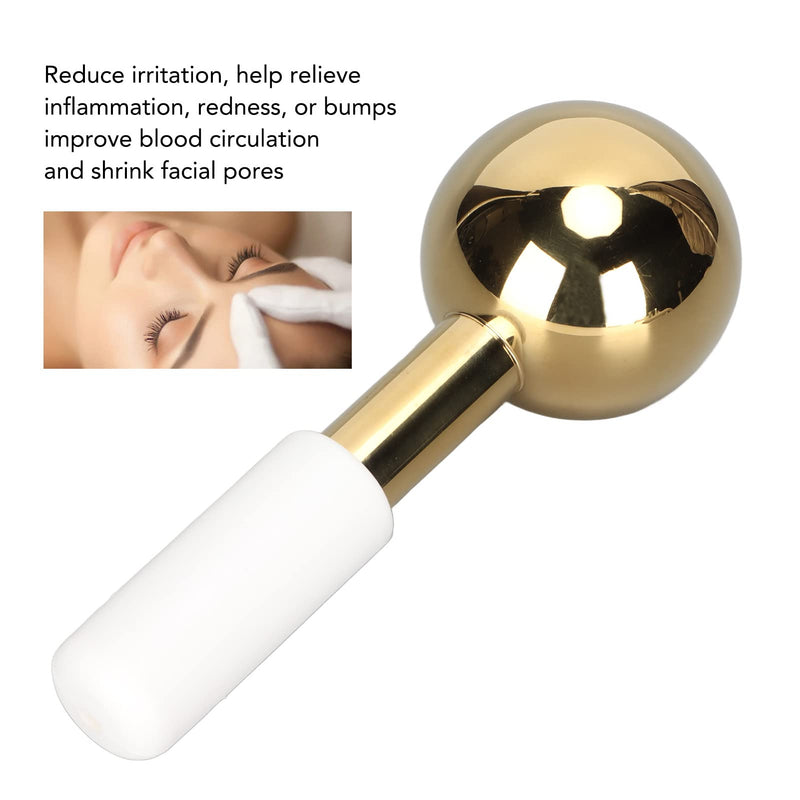 Facial Skin Care Ice Globes, Stainless Steel Ball Skin Soothing Facial Ice Globes, Massager for Face Neck and Eyes(White Handle) White Handle - BeesActive Australia