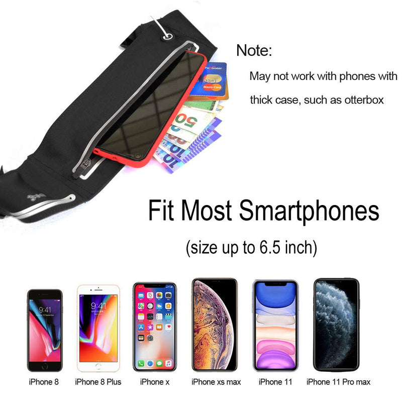 HANZIUP Running Belt Waist Pack (only 88g), Fanny Pack for Hiking Fitness Running Jogging Workouts Cycling Sports Travel Exercise, Fit All iPhone Models and for All Waist Sizes Orange - BeesActive Australia