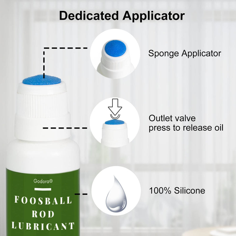 2oz Foosball Rod Lubricant with Dauber Top Applicator, 100% Pure Silicone Oil for Foosball Accessories, Long Lasting Foosball Lubrication for Foosball Table Rods, No Mess & Easy to Use - BeesActive Australia