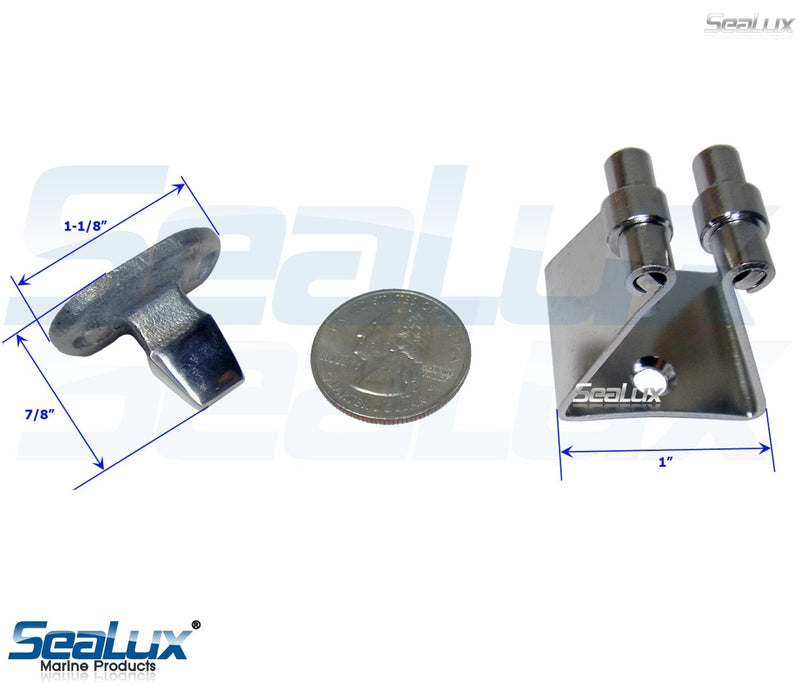 [AUSTRALIA] - SeaLux Marine 316 Stainless Steel 1-1/2" Door Stop Retaining Catch and Holder for Boat, RV (Small) 