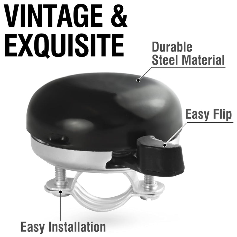 MARQUE Beach Cruiser Bike Bell – Classic Bicycle Bell Design for Adults and Kids with Traditional Ring Sound - BeesActive Australia