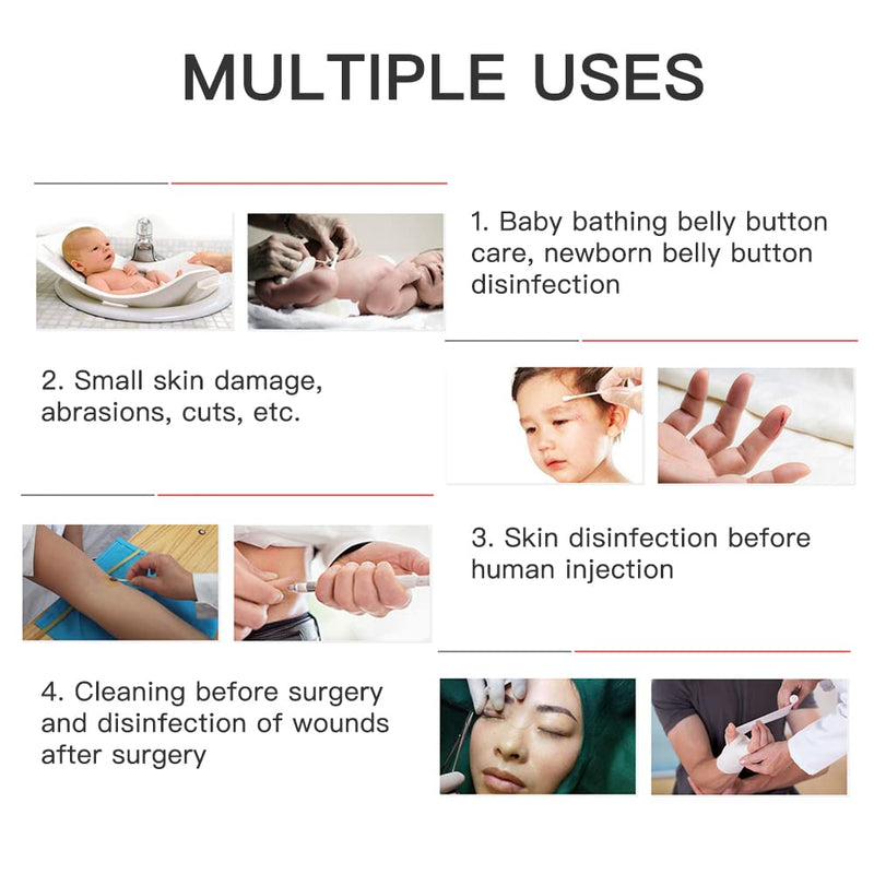 100 Pieces Disposable Iodine Cotton swabs Portable Iodine Disinfection Cotton swabs for Emergency Wound Care - BeesActive Australia