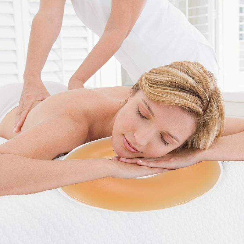 Spa Beauty Massage Silicone Pillow Massage Bed Pillow Massage Lying Pillow Face Silicone Pad for Spa Massage (Beige) - BeesActive Australia