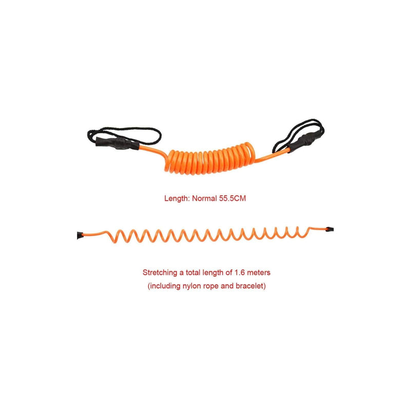 Surfboard Leash,TPU Surfboard Leash, Stand Up Paddle Board 5mm Coiled Spring Leg Foot Rope Surfing Leash for Surfboard Blue - BeesActive Australia