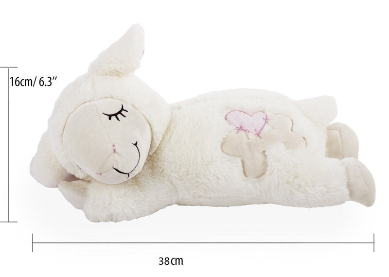 Hana Panda Heartbeat Stuffed Puppy Toy Snuggle Sheep Pet Behavioral Sleep Aid Dog Toy - BeesActive Australia