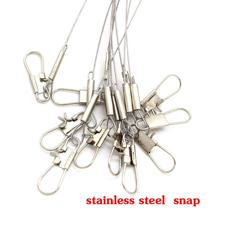 SENYUBBY Wire Trace Leader Rig Stainless Steel 1-5 Arms Fishing Rigs with Snap,High-Strength Fishing Leaders Saltwater-Perch Rigs for Fishing 1 Arm Rigs(Arm Length:2.7in) - BeesActive Australia