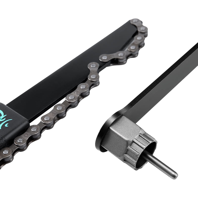 cyclists Cassette Removal Tool Sets - Chain Whip & Lock Ring Tool for Shimano HG Cassette/Freewheel Install Removal MTB Road Bike 7 8 9 10 11 Speed Black - BeesActive Australia