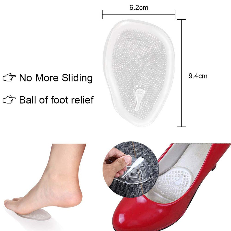 URAQT Heel Grips, 16 pcs Metatarsal Pads Foot Cushions, Shoe Inserts Liners Pads, Invisible Foot Care Kit for Foot Pain Relief B - BeesActive Australia