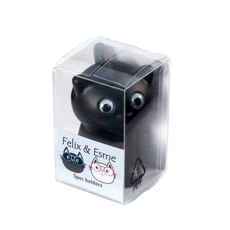 Remaldi Glasses Stand Spec Holder Holder For Specs Gift Present Boxed Felix Cat Spec Holder Black Cat Black - BeesActive Australia
