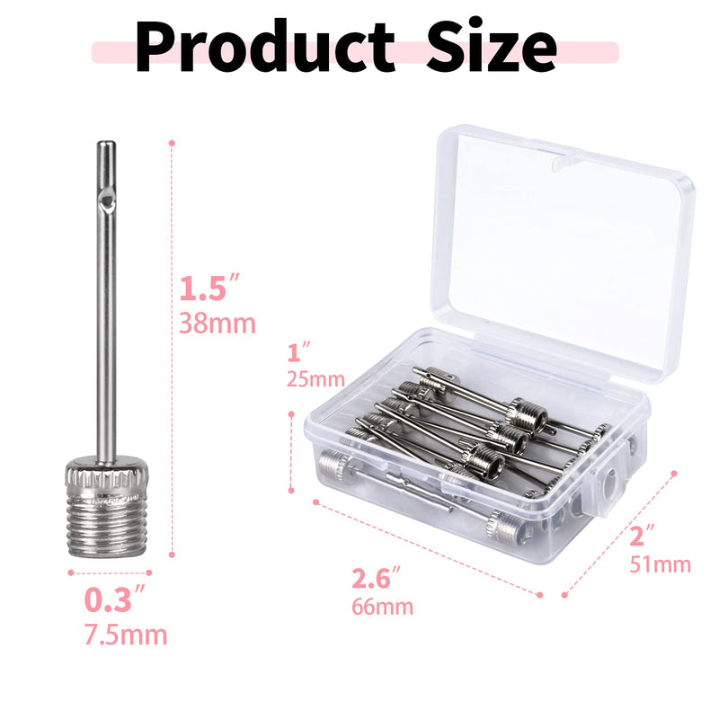 MoTrust Stainless Steel Air Pump Needle,Premium Inflation Needles,Pump Needle for Football, Basketball, Soccer, Volleyball or Rugby Balls with Portable Storage Box-16PACK - BeesActive Australia