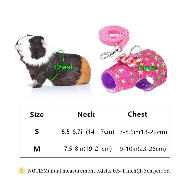 Small Animal Harness Vest and Leash Set Soft Mesh Small Pet Harness Hamster Rabbit Chest Back Outdoor Leash Traction Rope for Rabbit Ferret Guinea Pig Kitten Clothes Accessory S Black Stripe - BeesActive Australia